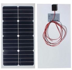 Strongly Waterproof Flexible PV Solar Panels 18V 25W With Two Conductor Wire